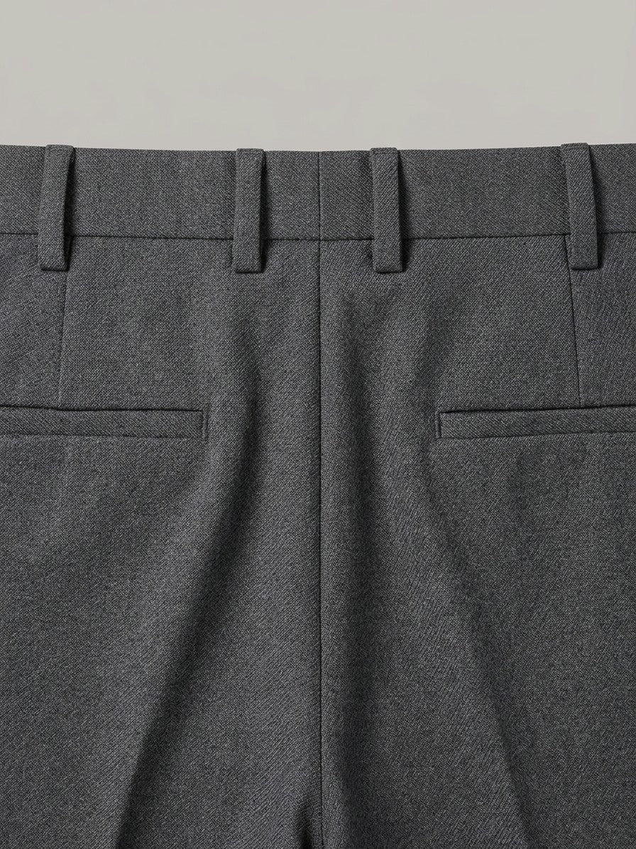 Genova Men's Classic-Fit Dress Trousers — darkgray — detail-collar