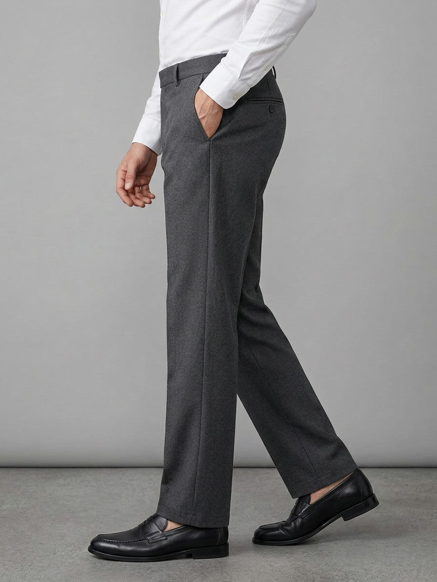 Genova Men's Classic-Fit Dress Trousers — darkgray — side