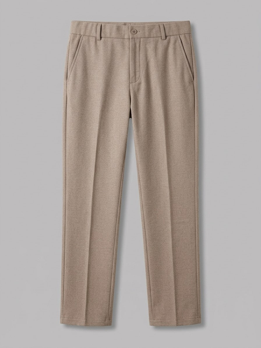 Genova Men's Classic-Fit Dress Trousers — khaki — packshot