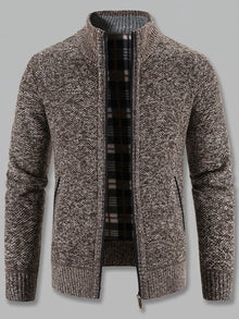 Cardigan Gorizia da uomo con zip e collo a lupetto
