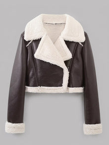 Gradara Women's Cropped Aviator Jacket