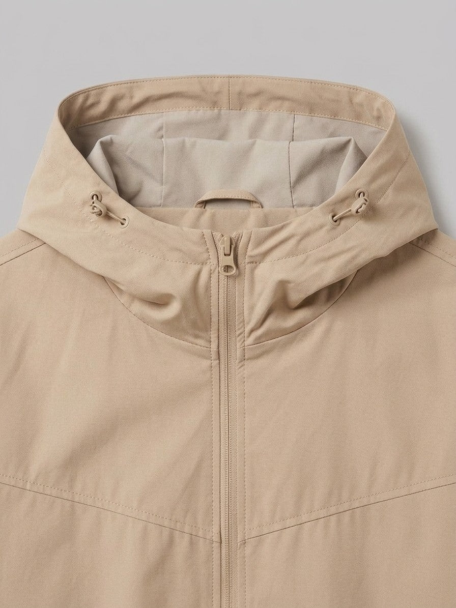 Grottaferrata Men's Hooded Softshell Bomber Jacket — khaki — detail-2