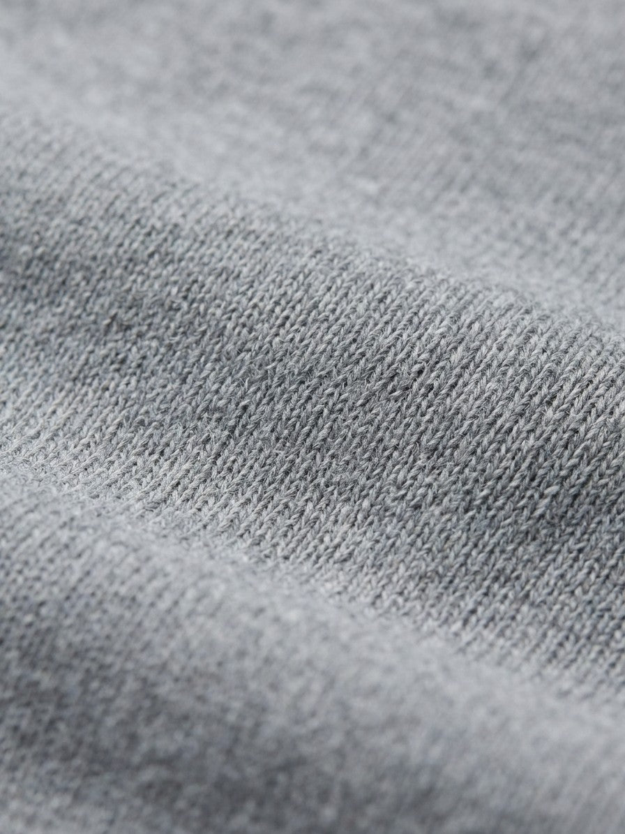 Gubbio Men's Ribbed Mock Neck Knit Top — mediumgray — detail