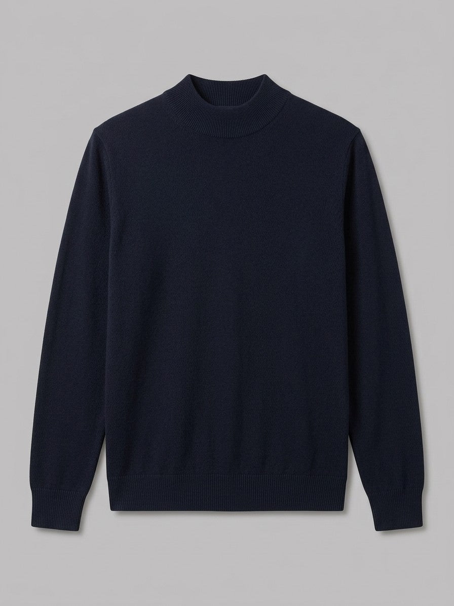 Gubbio Men's Ribbed Mock Neck Knit Top — yashangqing — packshot