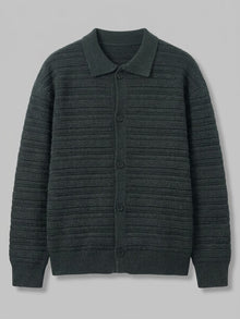 Cardigan-chemise en maille texturée pour homme Imola