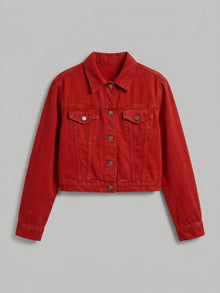 Jesolo Women's Cropped Trucker Denim Jacket