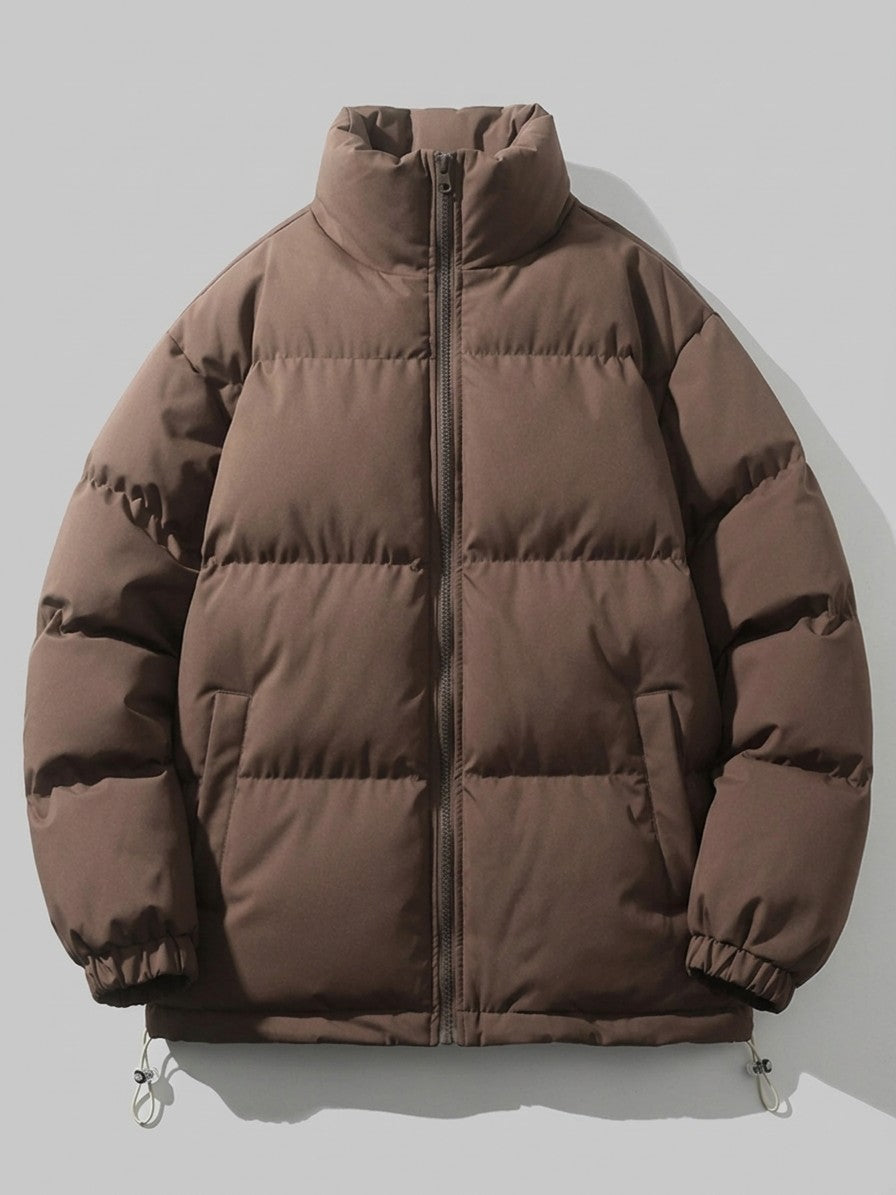 Lamezia Men's Stand-Collar Puffer Jacket — brown — packshot
