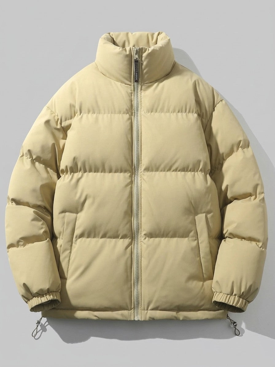 Lamezia Men's Stand-Collar Puffer Jacket — tan — packshot