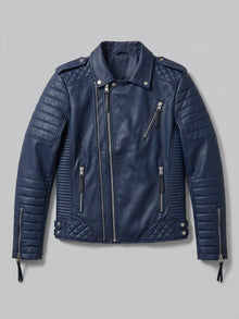 Lavello Men's Quilted Multi-Zip Moto Jacket