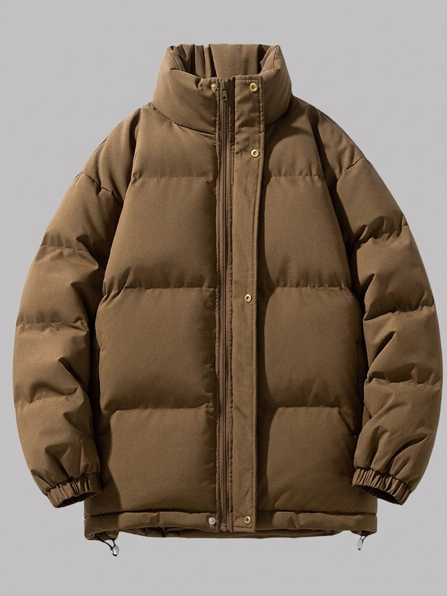 Lazise Men's Storm-Placket Puffer Jacket — brown — packshot