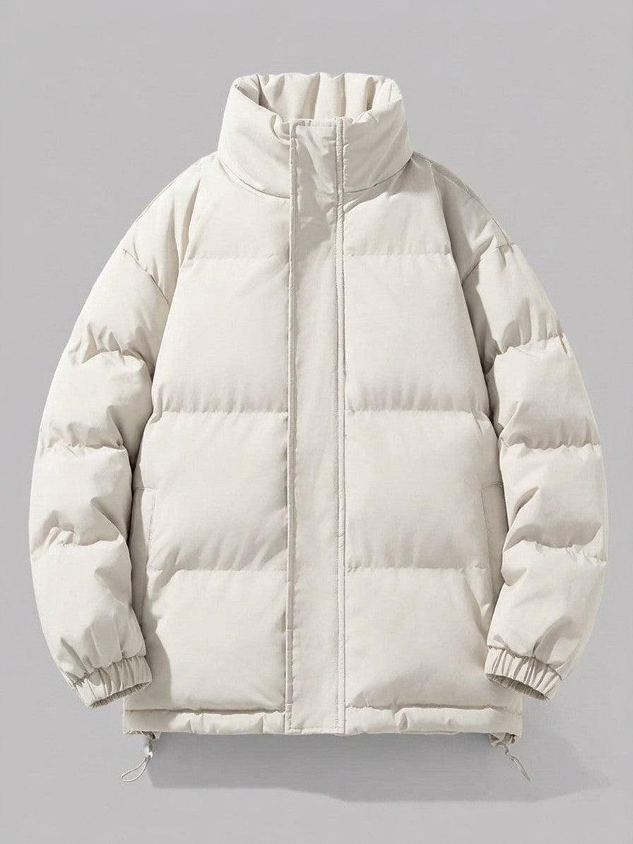 Lazise Men's Storm-Placket Puffer Jacket — white — packshot