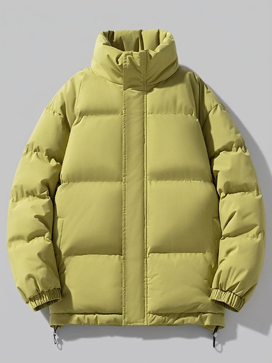 Lazise Men's Storm-Placket Puffer Jacket — yellowgreen — packshot