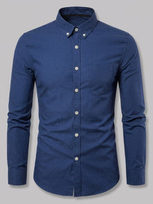 Lecce Men's Slim Button-Down Collar Shirt