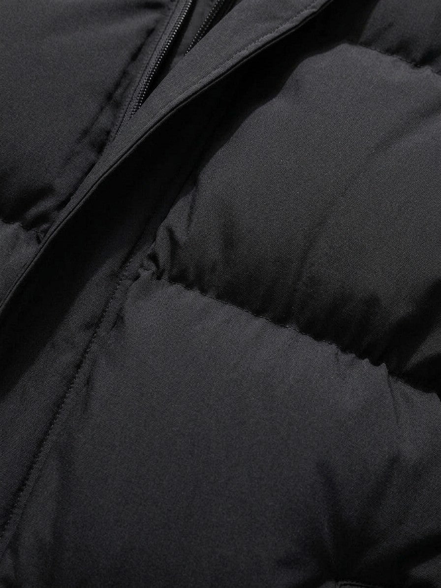 Legnano Men's Hooded Quilted Puffer Jacket — black — detail