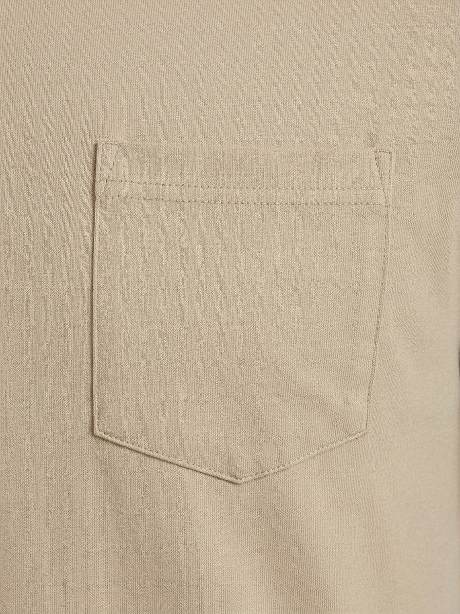 Lerici Men's Long-Sleeve Pocket Henley — khaki — detail-2