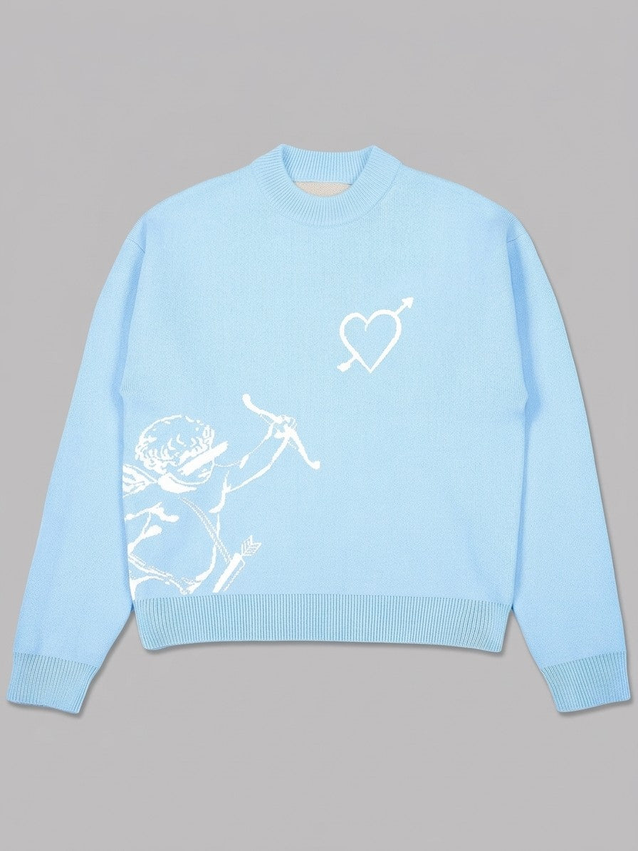 Lerma Men's Cupid Jacquard Knit Sweater — skyblue — packshot