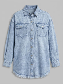 Levanto Women's Mineral Wash Denim Shacket
