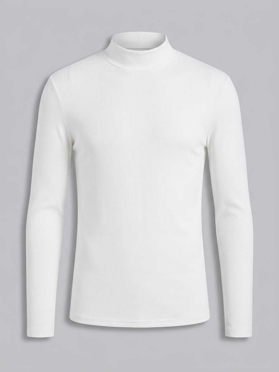 Lodi Men's Mock Neck Long-Sleeve Top — white — packshot