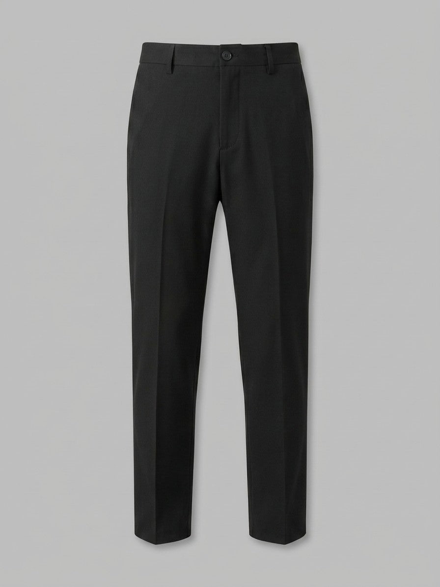 Luca Men's Tailored Stretch Trousers — black — packshot