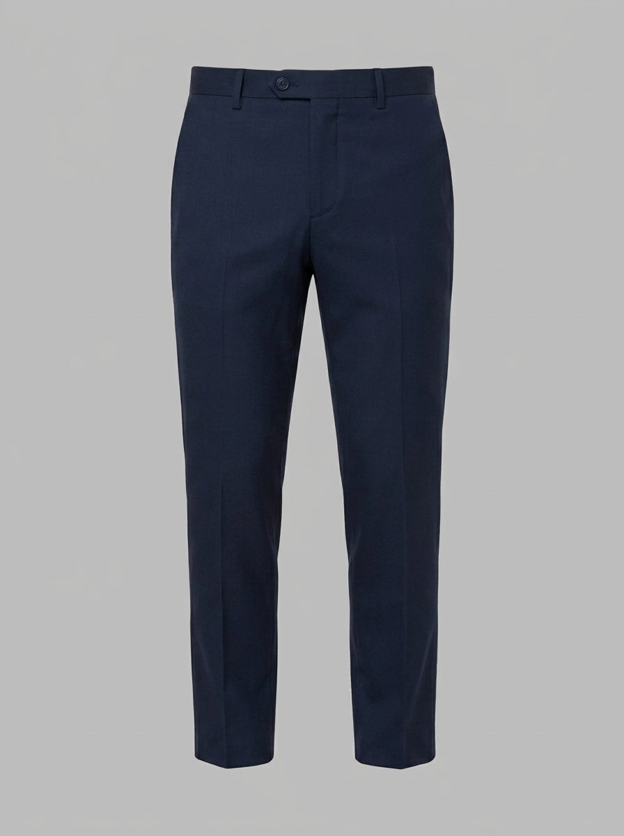 Luca Men's Tailored Stretch Trousers — navy — packshot