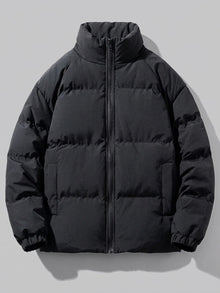 Luino Men's Raglan Plush-Lined Puffer Jacket