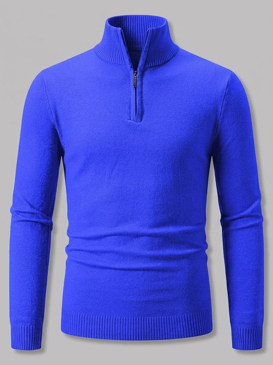 Mantova Men's Quarter-Zip Sweater — royalblue — packshot