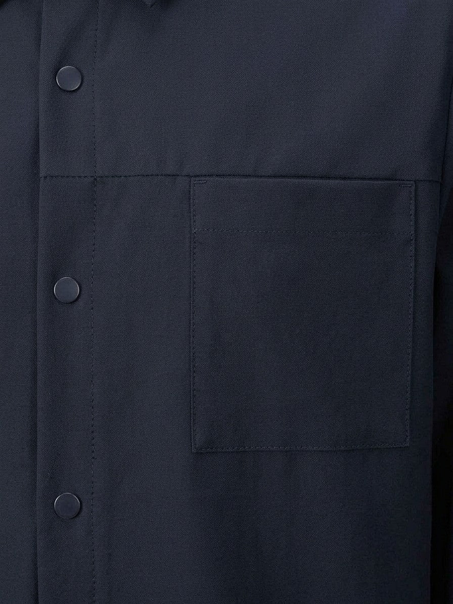 Maratea Men's Button-Up Overshirt Jacket — blue — detail-2