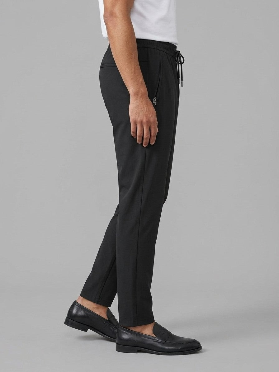 Marin Men's Drawstring Pants — black — side
