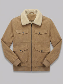 Massafra Men's Four-Pocket Corduroy Sherpa Jacket