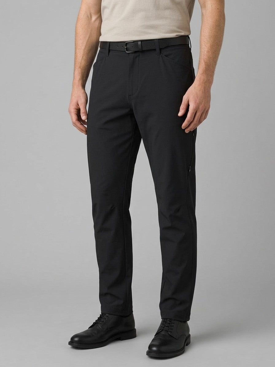 Mateo Men's Stretch Pocketed Trousers — black — front