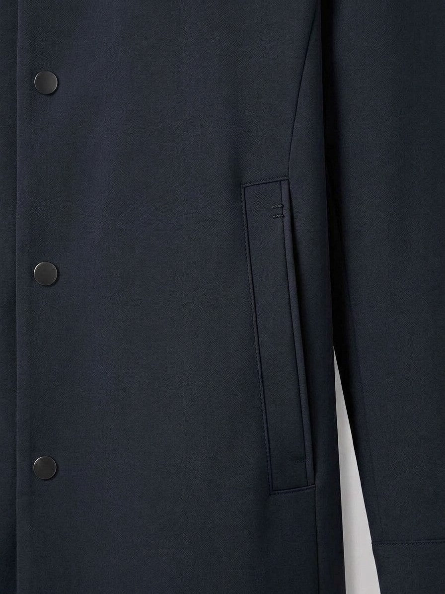 Matera Men's Longline Overshirt Jacket — navyblue — detail-2