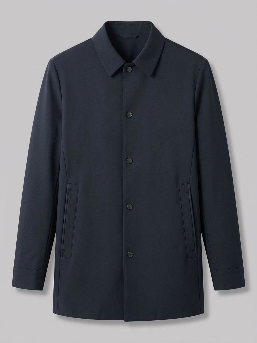 Matera Men's Longline Overshirt Jacket — navyblue — packshot