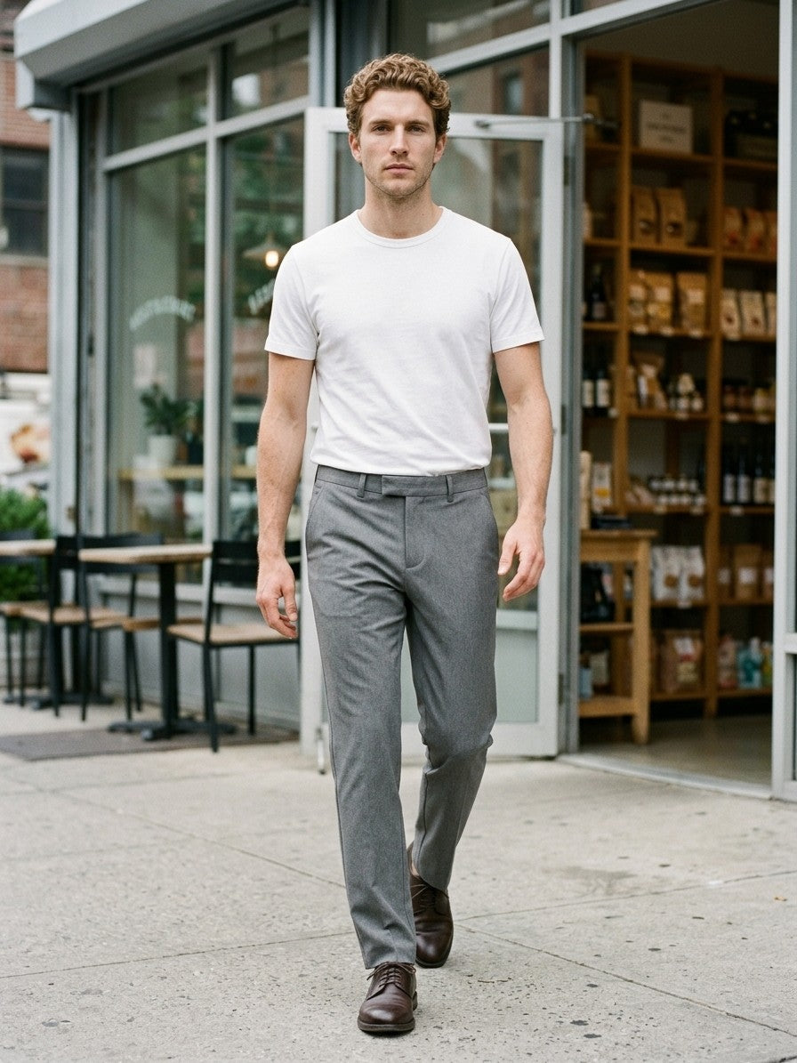 Milano Men's Lightweight Trousers — gray — lifestyle
