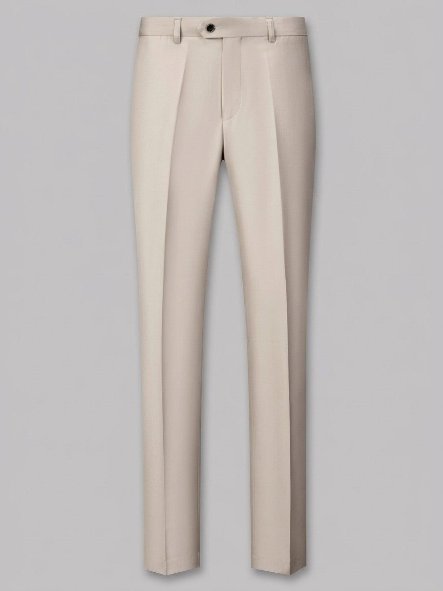 Milano Men's Slim-Fit Dress Trousers — creamwhite — packshot