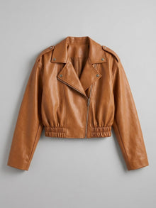 Mondavio Women's Cropped Moto Jacket