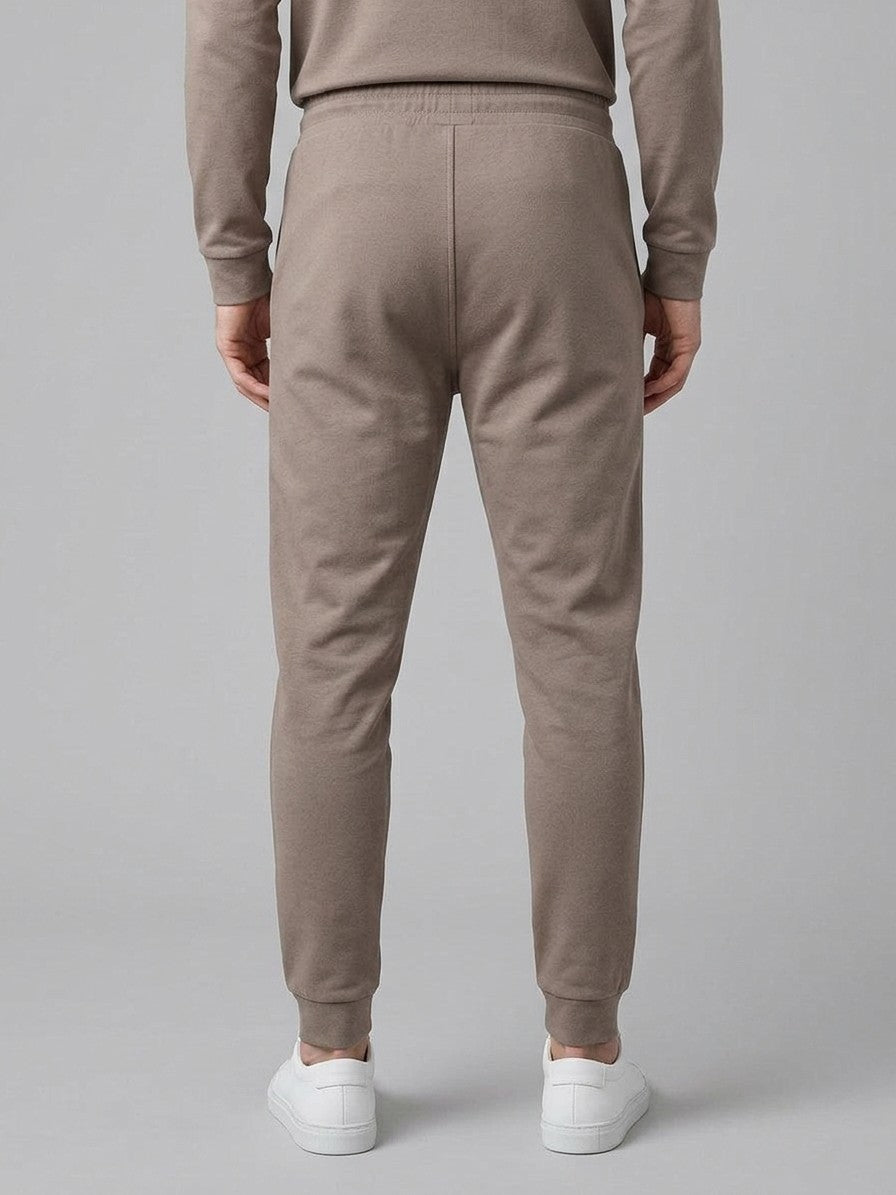 Monopoli Men's Crew-Neck Long-Sleeve Tee and Jogger Set — mocha — bottomback