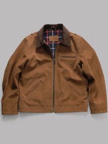 Montalto Men's Genuine Suede Corduroy-Collar Work Jacket