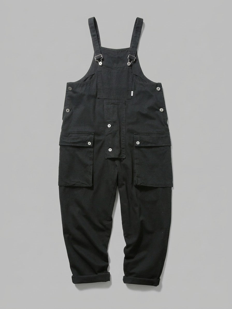 Montebelluna Men's Cargo-Pocket Bib Overalls — black — packshot