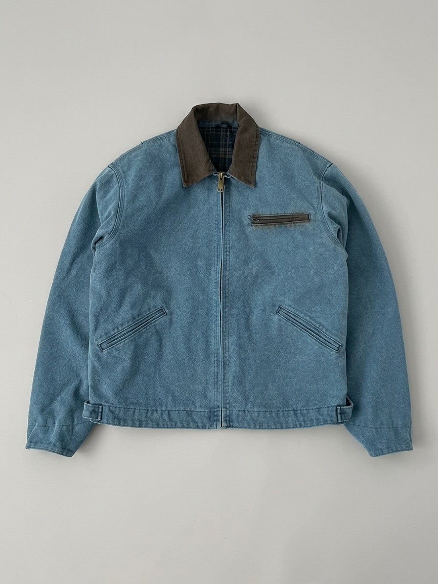 Montegiorgio Men's Washed Duck Canvas Work Jacket — washedblue — packshot