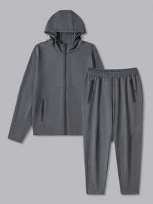 Montepulciano Men's Hooded Zip Jacket and Tapered Pant Set