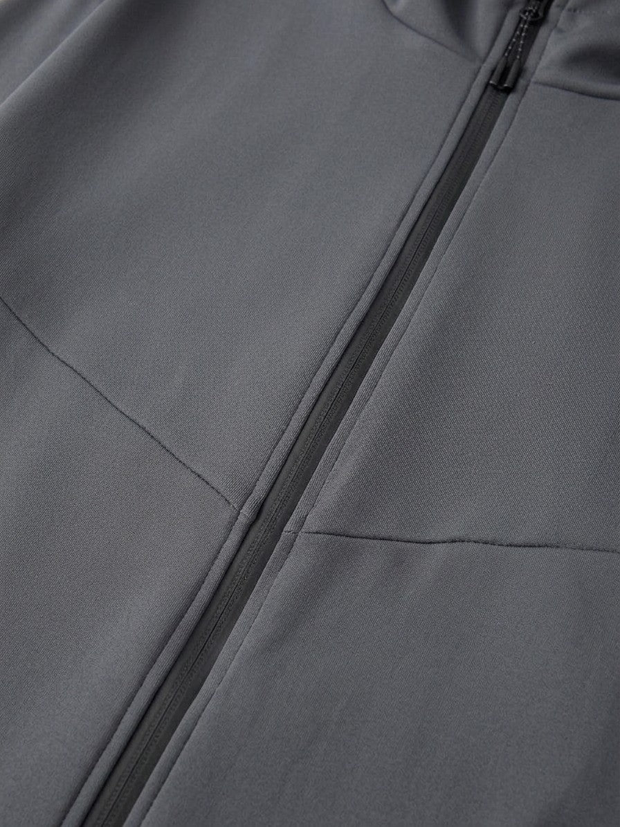 Montepulciano Men's Hooded Zip Jacket and Tapered Pant Set — darkgray — topfabric