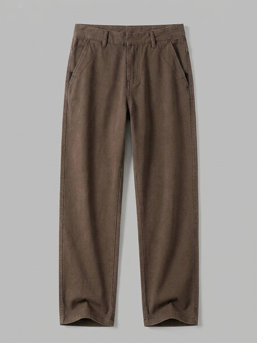 Monterey Men's Cotton Utility Trousers — brown — packshot