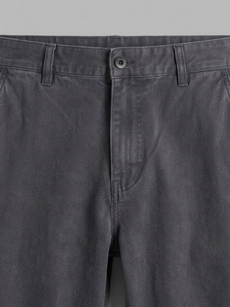 Monterey Men's Cotton Utility Trousers — charcoalgray — detail-collar