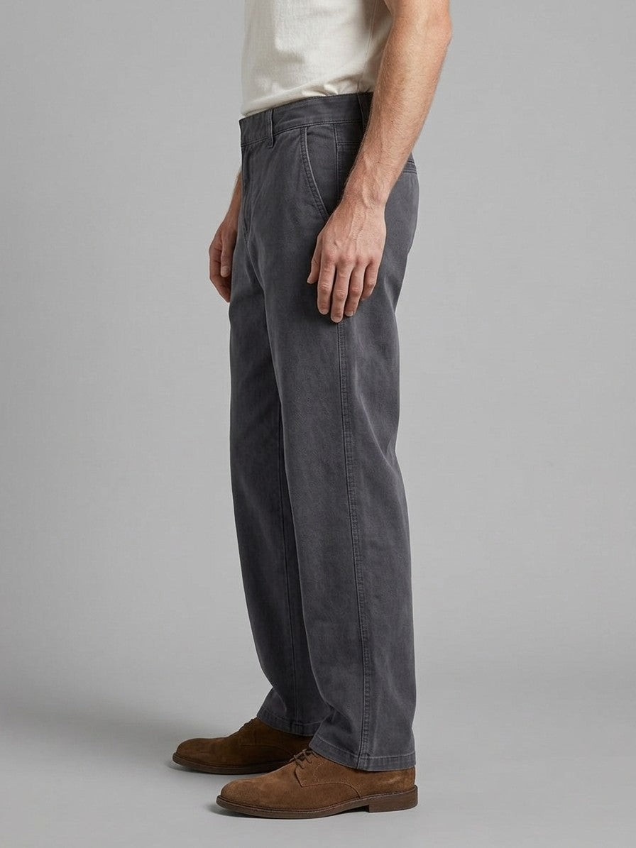 Monterey Men's Cotton Utility Trousers — charcoalgray — side