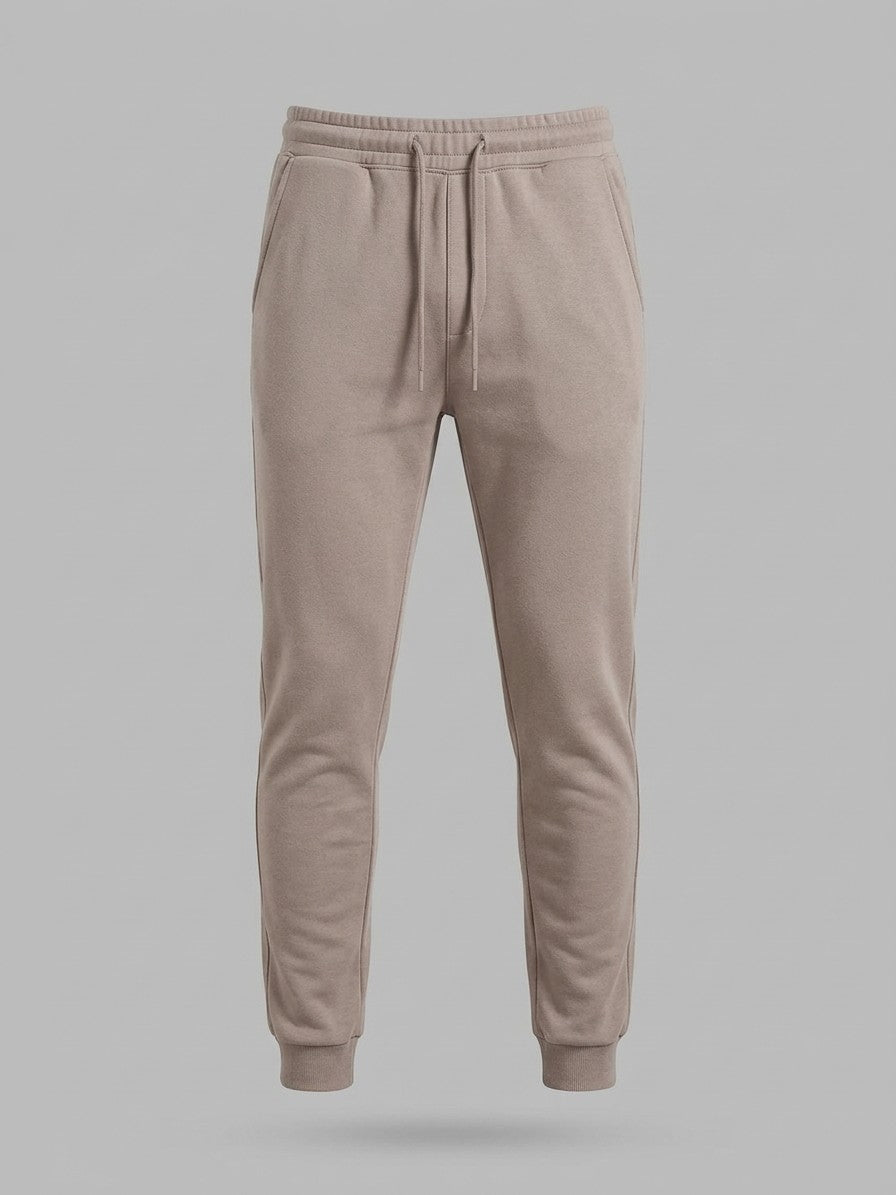 Monterosso Men's Slim-Fit Crew Top and Cuffed Jogger Set — mochabottom — packshot