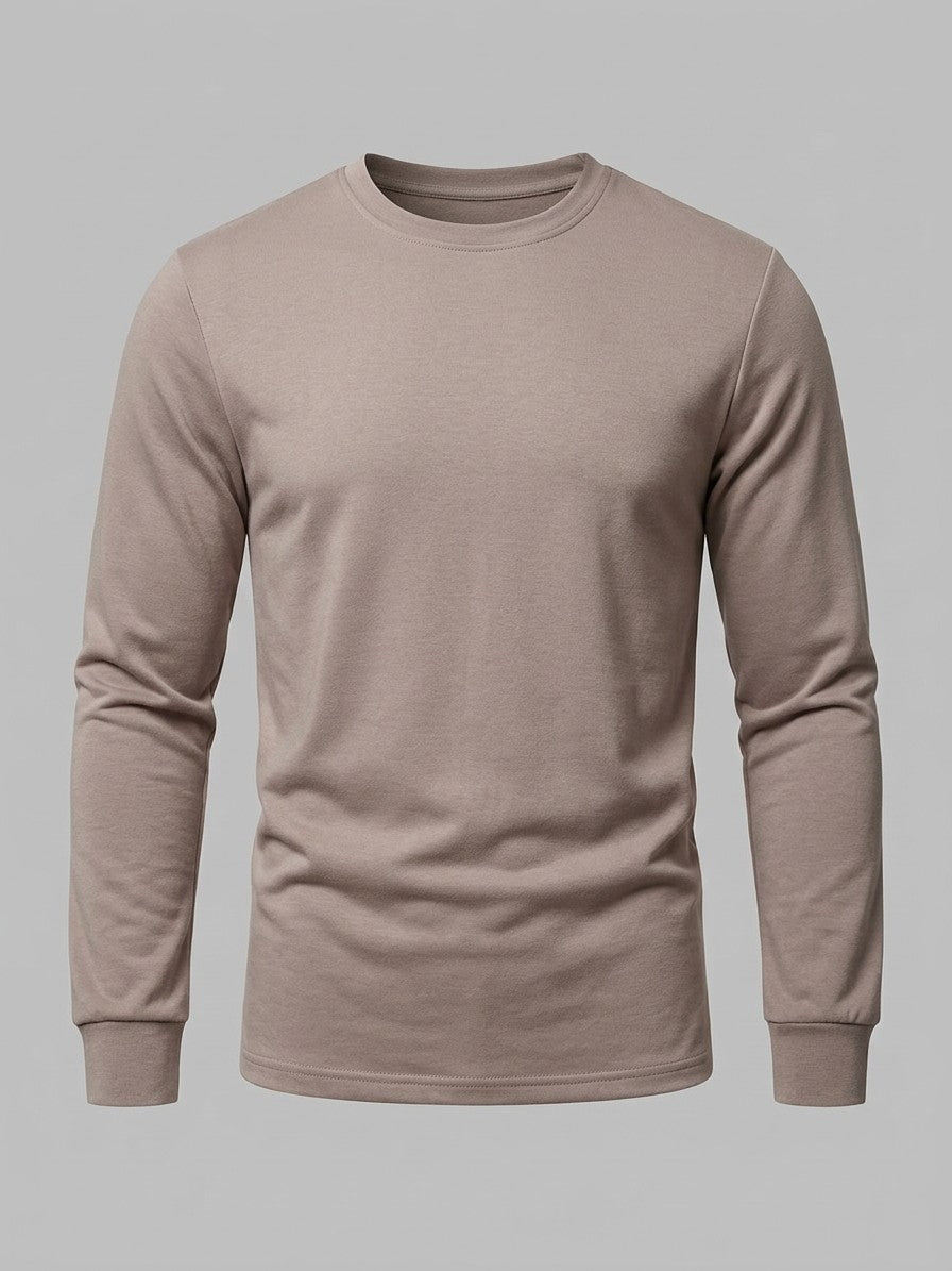 Monterosso Men's Slim-Fit Crew Top and Cuffed Jogger Set — mochatop — packshot