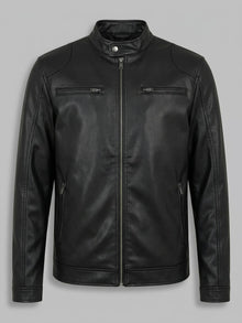 Monza Men's Faux Leather Racer Jacket