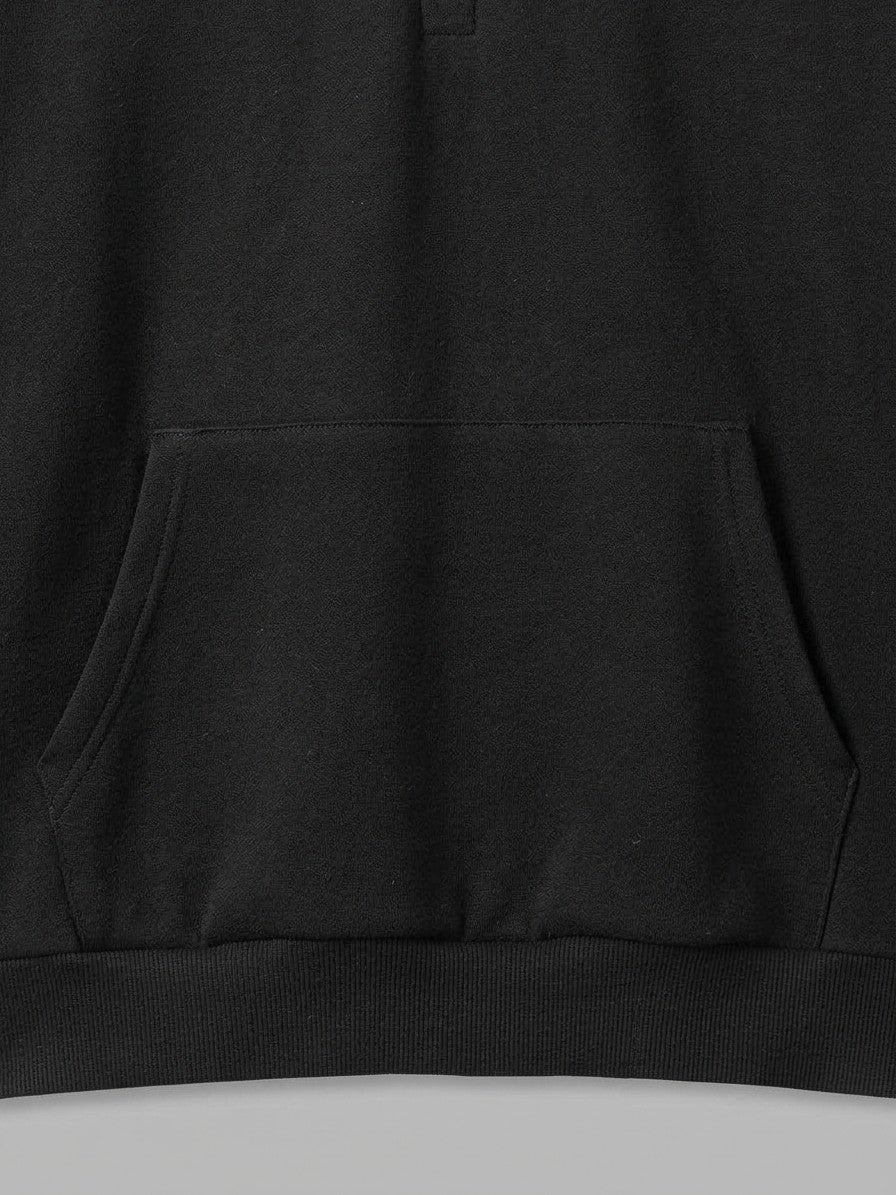 Mortara Men's Half-Zip Hoodie Tracksuit Set — black — topfabric
