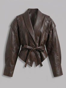 Nepi Women's Lace-Up Belted Wrap Jacket