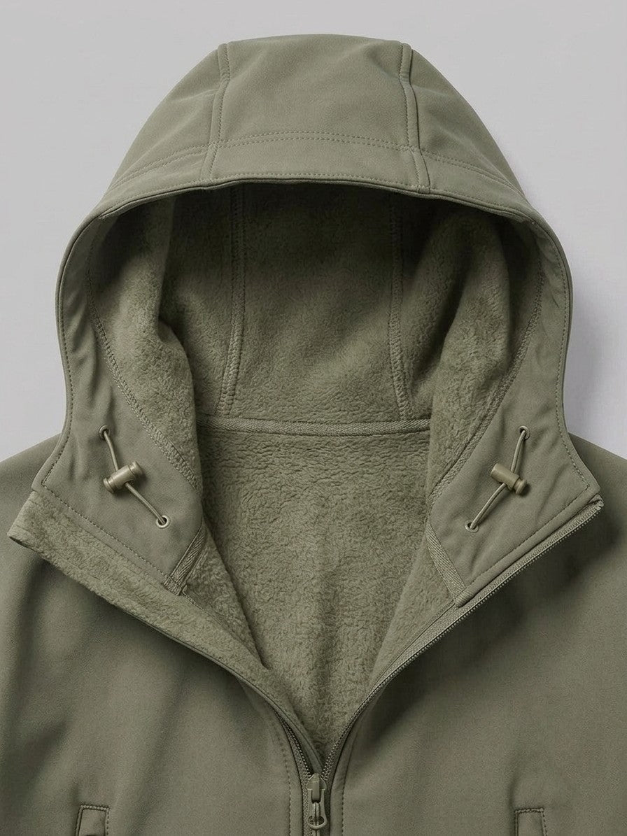 Nocera Men's Fleece-Lined Softshell Windbreaker — olive — detail-2